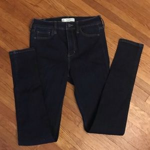 Abercrombie and Fitch dark skinny jeans.
